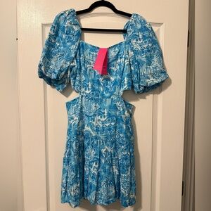 Lilly Pulitzer Kylanne Elbow Sleeve Linen Mini Dress